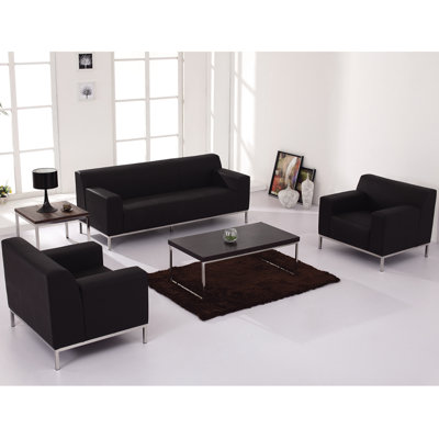 Flash Furniture ZB-DEFINITY-8009-CHAIR-BK-GG Hercules Definity Leather Living Room Collection