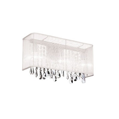 6 Light Crystal Chandelier Shade color: White
