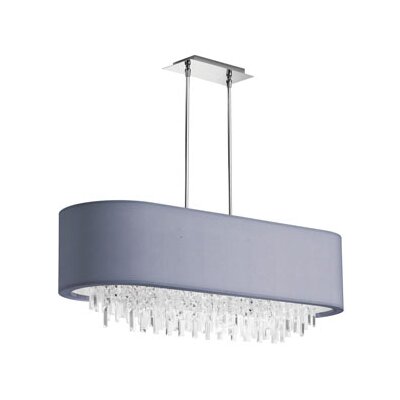 8 Light Oval Chandelier Shade Color: Silver