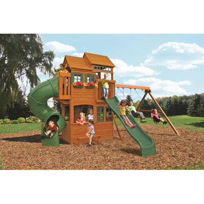 Big Backyard Cedar Summit Shelbyville Deluxe Wooden Play Set F25660