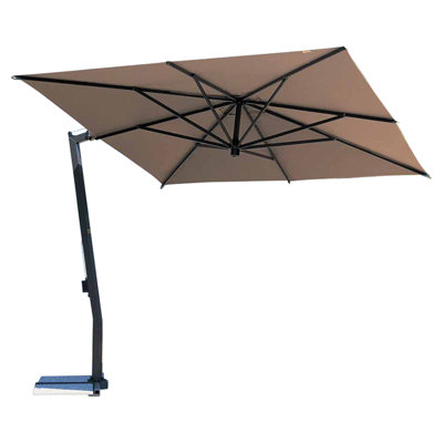 9 5 C Series Cantilever Umbrella Fabric Black Base Ground Insert Base