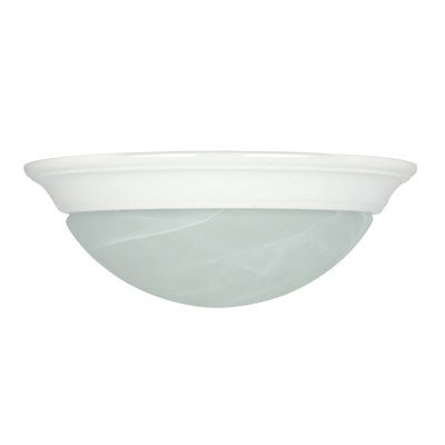 1 Light Flush Mount Finish: White