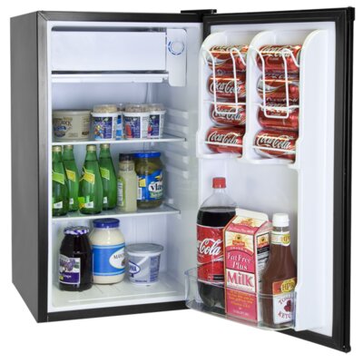 3.2 Cu. Ft. Compact Refrigerator with freezer Color: White image
