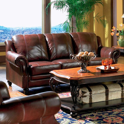 500661 CST7622 Wildon Home Harvard Leather Sofa