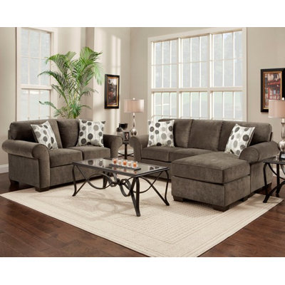 Wildon Home AF2400-SCH-GY / AF2500-SCH-BGY Taylor Living Room Collection