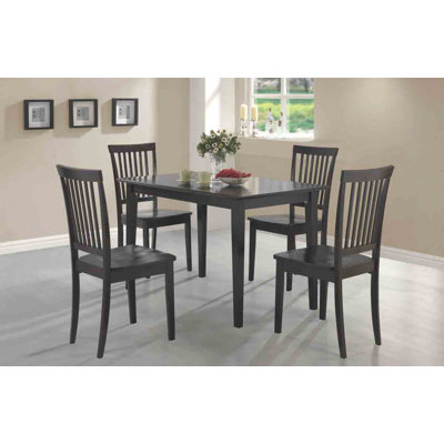 Eagar 5 Piece Dining Set Finish Tobacco Black