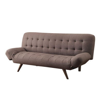 611152 CST16970 Wildon Home Tufted Convertible Sleeper Sofa in Brown