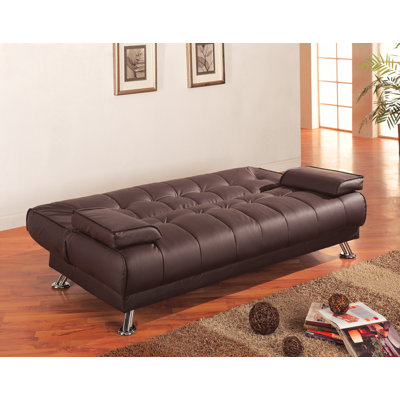 300148 CST1140 Wildon Home Convertible Sofa in Rich Brown