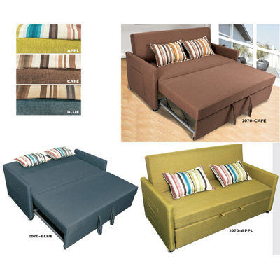 2070-BRN CST27079 Wildon Home Pull Out Sleeper Sofa