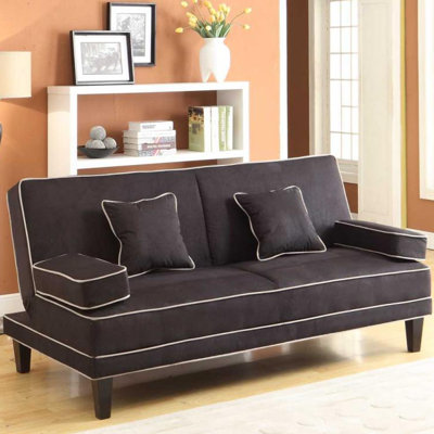 Wildon Home CST35660 26761708 Microfiber Two Tone Piping Convertible Sofa