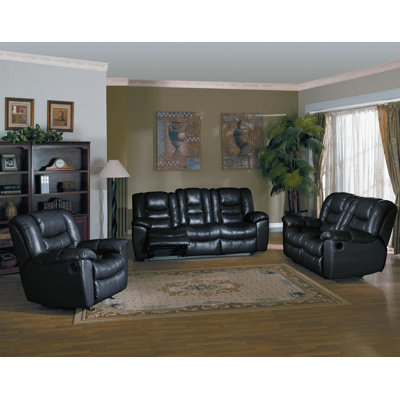 CST39202 28021617 Wildon Home Black Living Room Sets