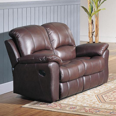 CST39147 28021516 CST39147 Wildon Home Kent Top Grain Leather Reclining Loveseat