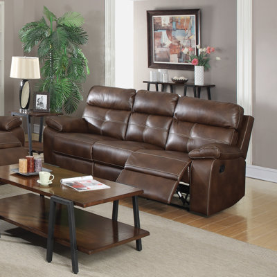 CST39651 28185196 CST39651 Wildon Home Damiano Motion Leather Reclining Sofa