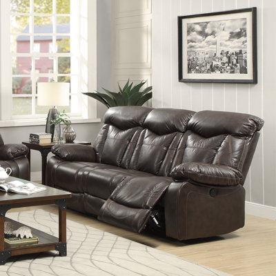 CST39715 28185261 CST39715 Wildon Home Zimmerman Power Leather Reclining Sofa