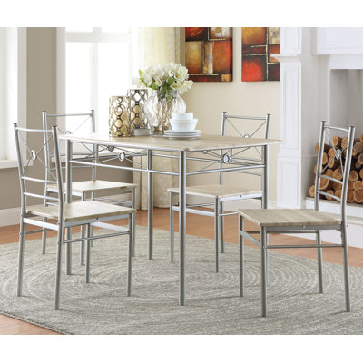 5 Piece Dining Set Finish Taupe