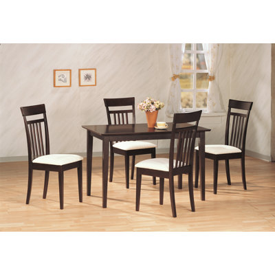 Mason 5 Piece Dining Set Finish Cappucino