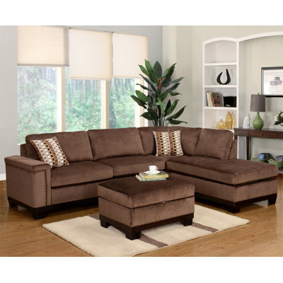 Wildon Home CST39195 28021601 Opulence Reversible Chaise Sectional Upholstery