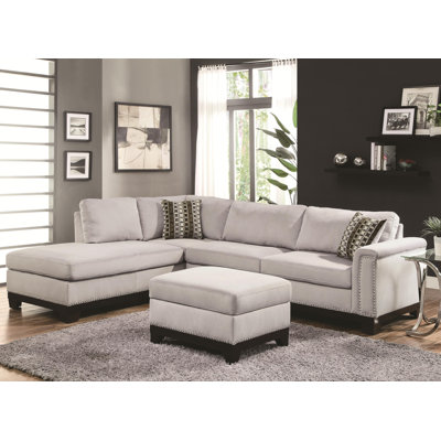 Wildon Home CST39754 28185300 Mason Reversible Chaise Sectional
