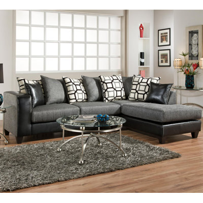 CST46385 31797096 Wildon Home Charcoal Sectionals