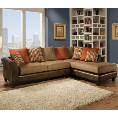 CST46386 31797098 Wildon Home Mocha Sectionals