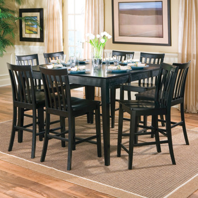 Lakeside Counter Height Extendable Dining Table Finish Rich Black