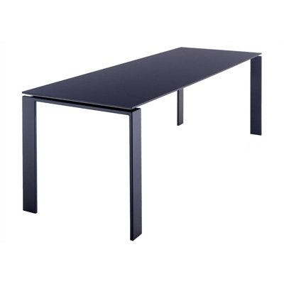 Classic Dining Table Size: Medium Rectangular, Finish: White Top/Black Body