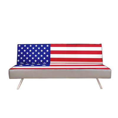 ADC-AME-CSB-MFP-WRB XQS1122 Gold Sparrow American Flag Convertible Sofa