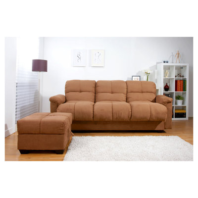 ADC-PHI-SOX-MFX-BRN XQS1037 Gold Sparrow Phila Storage Convertible Sofa and Ottoman