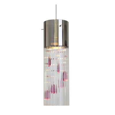 Gem 1 Light Mini Pendant Shade color: Amethyst
