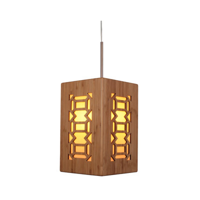 Light House 1 Light Large Bamboo Pendant Hardware finish: Classic brass