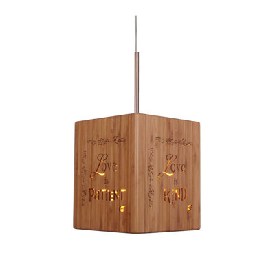 Light House 1 Light Bamboo Pendant Hardware finish: Classic brass