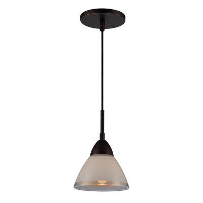1 Light Mini Pendant Finish: Metallic bronze