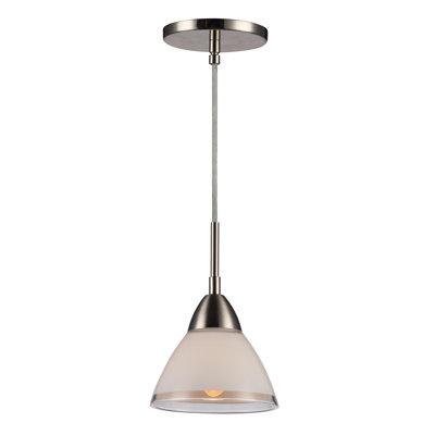 1 Light Mini Pendant Finish: Satin nickel