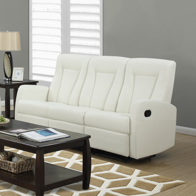 I 82IV-3 MNQ2750 Monarch Specialties Inc. Bonded Leather Reclining Sofa