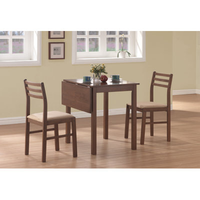 3 Piece Dining Set Finish: Walnut