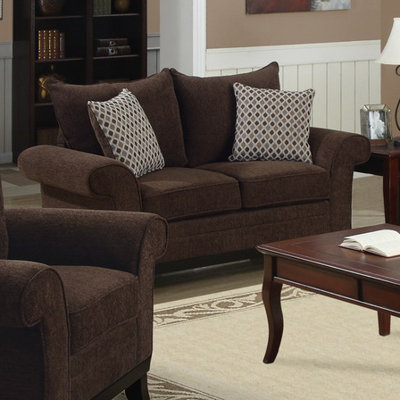 Monarch Specialties Inc. I 8732CH Chenille Loveseat