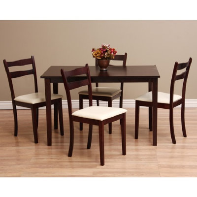 Callan 5 Piece Dining Set Chair Finish: Chalk