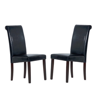 Side Chair Upholstery: Black