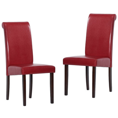 Side Chair Upholstery: Red