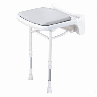 Compact Padded Shower Chair Color: Blue image