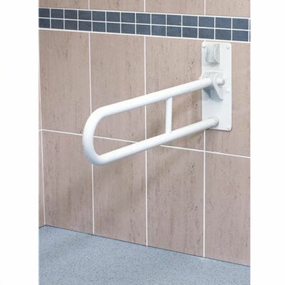 Double Support Grab Bar Color: White, Style: With Fixed Leg image