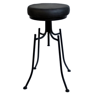 Grayville 24 inch Bar Stool Upholstery: Black