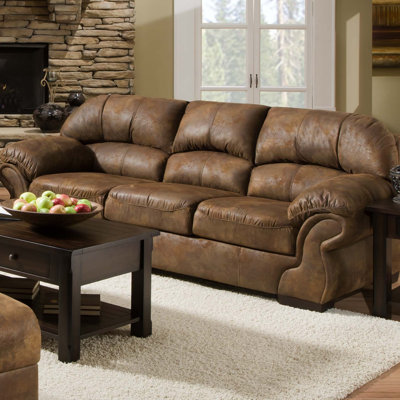 6270-03 Pinto Tobacco UFI2603 Simmons Upholstery Pinto Sofa