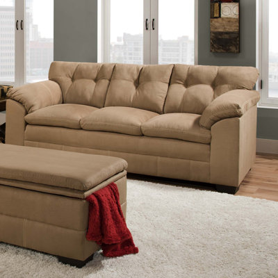 6765-03 Velocity Latte UFI2675 Simmons Upholstery Velocity Sofa
