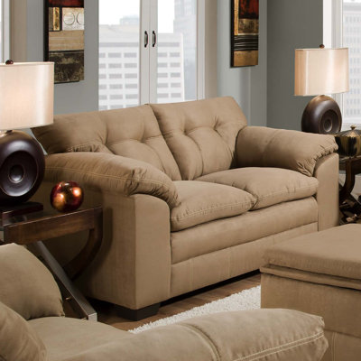 6765-02 Velocity Latte UFI2693 Simmons Upholstery Velocity Loveseat