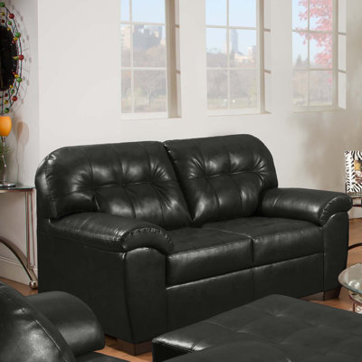 9569-02 Soho Onyx UFI2335 Simmons Upholstery Soho Loveseat