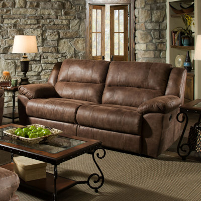 50111BR-53 Phoenix Mocha UFI2796 Simmons Upholstery Phoenix Mocha Double Motion Sofa