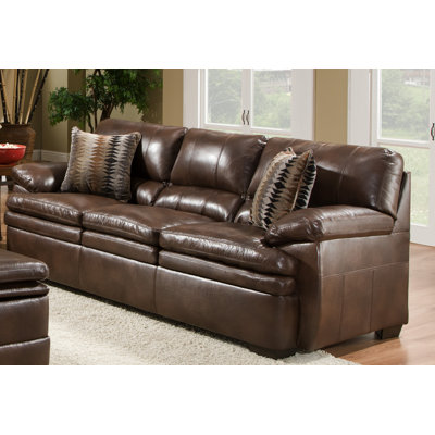 9545-03 Editor Brown UFI2792 Simmons Upholstery Editor Sofa