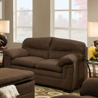 3615-02 Luna Chocolate UFI2877 Simmons Upholstery Luna Loveseat
