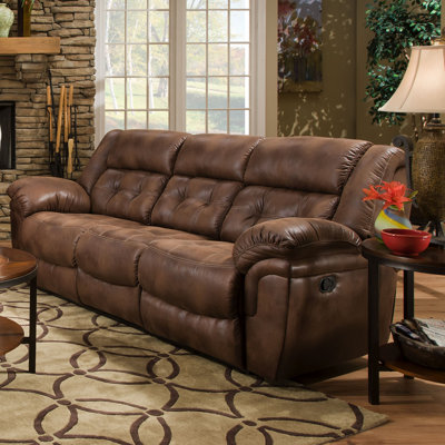 50340BR-53 Wisconsin Chocolate UFI2898 Simmons Upholstery Wisconsin Beautyrest Motion Sofa